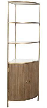 Etagère d'Angle Buren Bois Massif Marbre