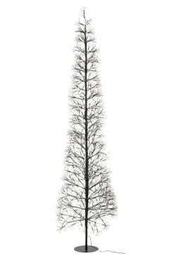 Sapin de Noël Noir Led Blanc Chaud H240cm