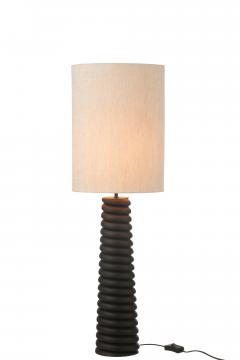 Lampe Filtage Bois Noir GM