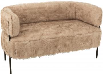Canapé Fourrure Taupe 2 Places -NEW-
