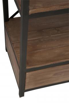 Etagère Indus 3 Niveaux 2 Tiroirs Bois Métal