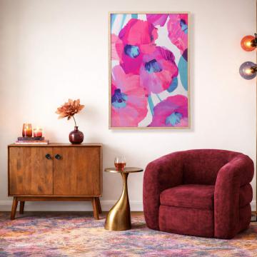 Toile Cadre Pivoines Glossy 80*120