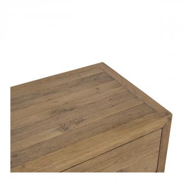 Commode Marcelle 3 Tiroirs Chêne Clair Blanc d'Ivoire