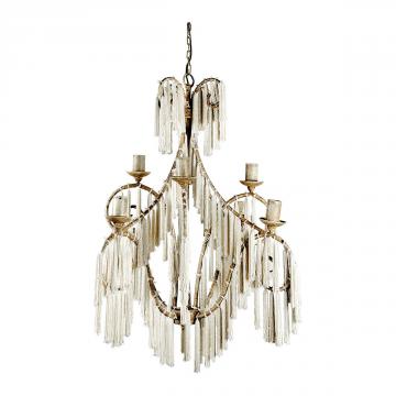 Suspension Anastasia Métal + Perles