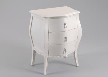 Mini Commode 3 Tiroirs Murano Blanc