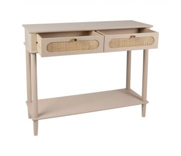 Console 2 Tiroirs Nolita Grège Naturel