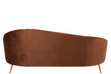 Sofa Elisabeth Velours Marron