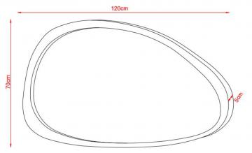Miroir Porto Manguier Foncé 120cm