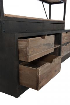 Etagère Indus 4 Niveaux 4 Tiroirs Bois Métal