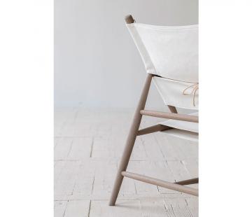 Fauteuil Naha Chêne Naturel Coton Blanc