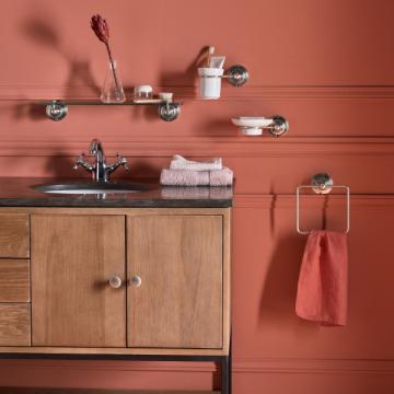 Porte Savon Mural Argent Vieilli Durand