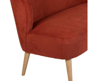 Canapé 2 Places Eléonore Terracotta