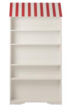 Etagère Bibliothèque Bois Rouge Blanc