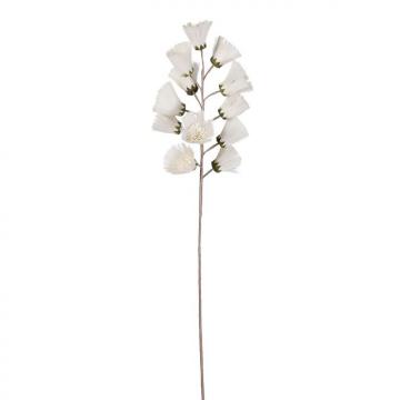 2 Fleurs Camae Blanc Cassé 95cm