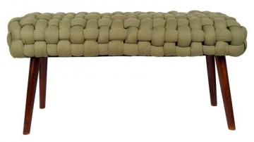 Banc Elément Tressage Kaki/Brun