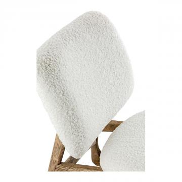 Fauteuil Lina Bouclette Crème Blanc d'Ivoire
