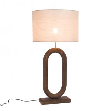 Lampe Masséo Bois Abat-Jour Lin