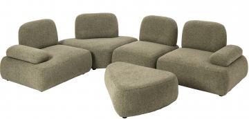 S/5 Canapé Modulable Olivia Vert Olive