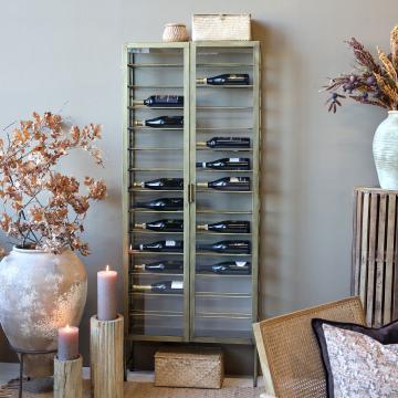 Armoire Porte Bouteilles Métal Verre