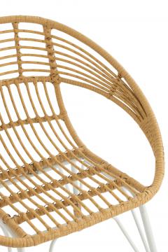 Chaise Jeanne Blanc / Naturel (Outdoor)
