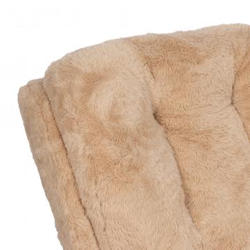 Fauteuil Magnum Fausse Fourrure Beige