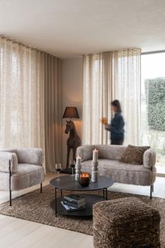 Canapé Fourrure Taupe 2 Places -NEW-