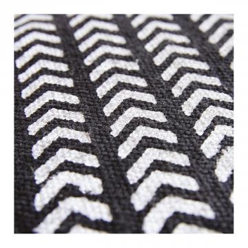 Tapis Nineka Noir Coton Blanc d'Ivoire 300*150