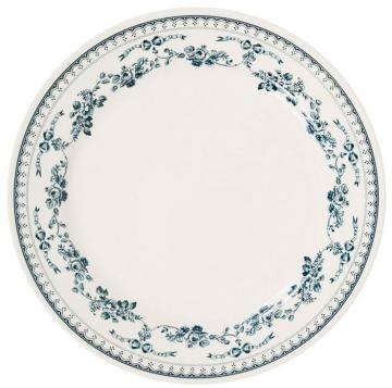 6 Assiettes Plates Faustine Bleu Comptoir de Famille