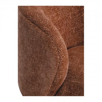 Fauteuil Lisette Jacquard de Velours Bois de Rose Blanc d'Ivoire