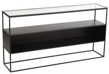 Console Etroite Métal Verre