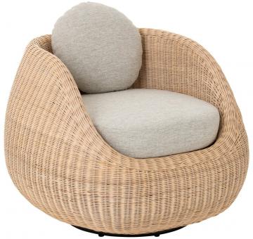 Fauteuil Tournant Rotin Naturel