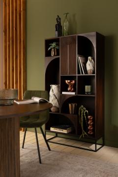 Bibliothèque Etagère Mode Manguier Brun
