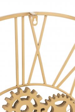 Horloge Ronde Engrenage Métal Or