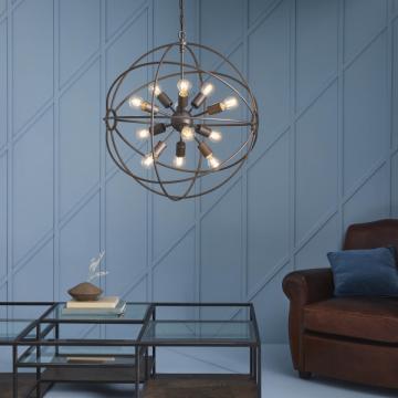 Lustre Sputnik Métal Gris ø70cm