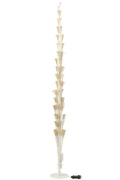 Sapin de Noël Blanc Led Blanc Chaud H240cm