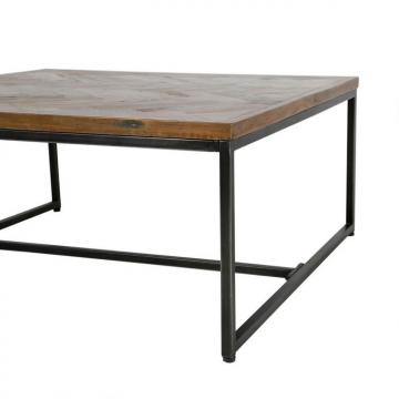 Table Basse Carrée Bois Métal Circelle