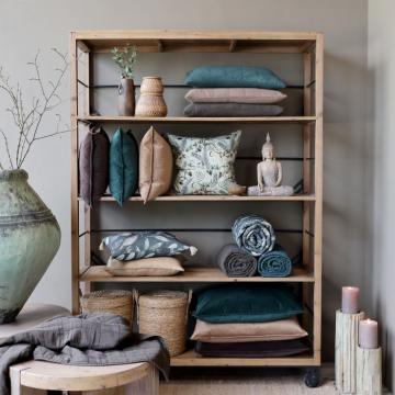 Etagère 4 Niveaux sur Roues Bois Naturel