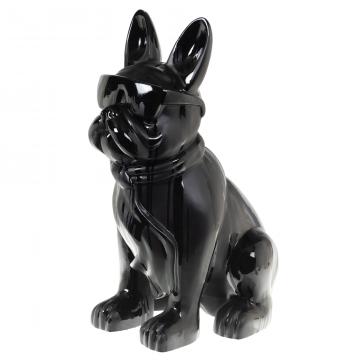 Bulldog Cravate Loft Noir H80cm