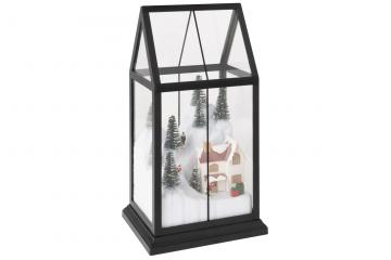 Village de Noël Verre Led Noir PM