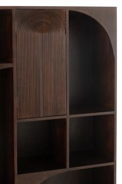 Bibliothèque Etagère Mode Manguier Brun