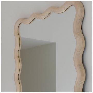 Miroir Lumia Bois Blanchi Blanc d'Ivoire 100x65