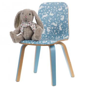 Chaise Enfant Bleu Lapin