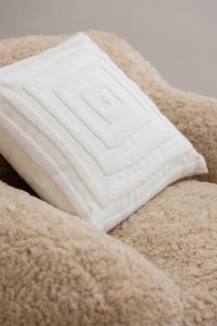 Fauteuil Cutie Shearl Fourrure Crème Foncé