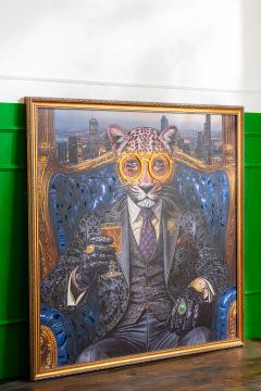 Tableau Led Leopard 124*124