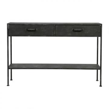 Console Indus Métal 2 Tiroirs