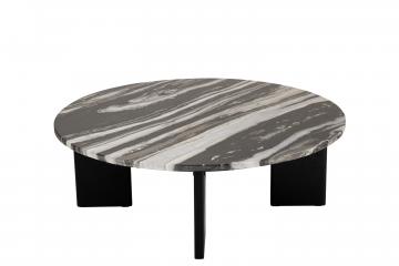 Table Basse Mathilde Marbre Noir Gris