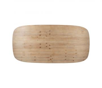 Table à Manger Ovale Naturel Noir Alpinia 200cm
