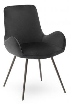 Chaise Rizzo Velours Gris Athezza