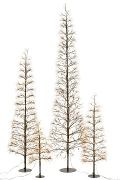 Sapin de Noël Noir Led Blanc Chaud H240cm