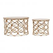 S/2 Tables d'appoint Roseraie Comptoir de Famille